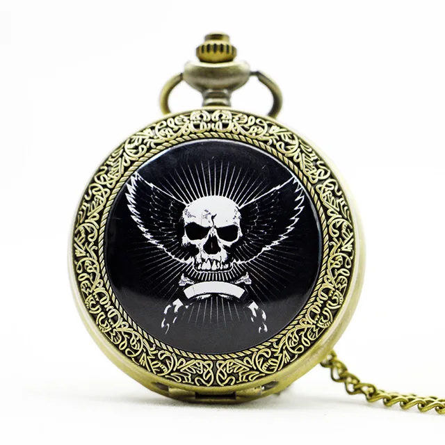 Men Fashion Skull Bronze Quartz Pocket Watches Vintage Black Masonic Skeleton Pocket Watch necklace for Men Women PB639
Men Fashion Skull Bronze Quartz Pocket Watches Vintage Black Masonic Skeleton Pocket Watch necklace for Men Women PB639