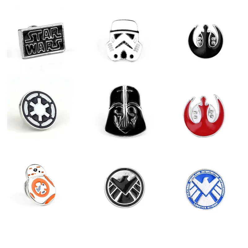 Star Wars Stormtrooper Brooch Pin Darth Vader Rebel Alliance Millennium Falcon Brooch badge for women and men jewelry
Star Wars Stormtrooper Brooch Pin Darth Vader Rebel Alliance Millennium Falcon Brooch badge for women and men jewelry