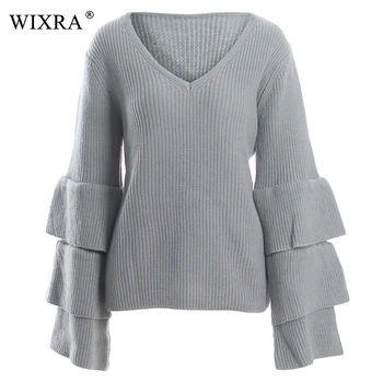 Wixra 2018 Pullovers Sweater Loose Sexy V Neck Solid Long Sleeve Sweaters Loose Knitted Autumn Winter Women's Clothing
Wixra 2018 Pullovers Sweater Loose Sexy V Neck Solid Long Sleeve Sweaters Loose Knitted Autumn Winter Women's Clothing