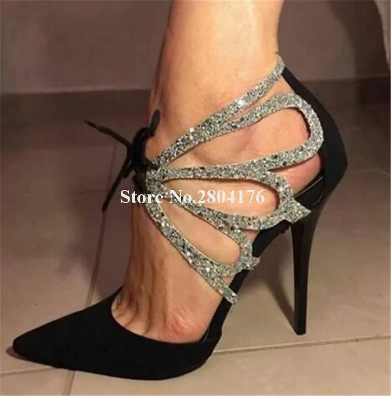 Women Elegant Fashion Pointed Toe Suede Leather Stiletto Heel Pumps Lace-up Sequined Hgih Heels Wedding Dress Heels Shoes
Women Elegant Fashion Pointed Toe Suede Leather Stiletto Heel Pumps Lace-up Sequined Hgih Heels Wedding Dress Heels Shoes