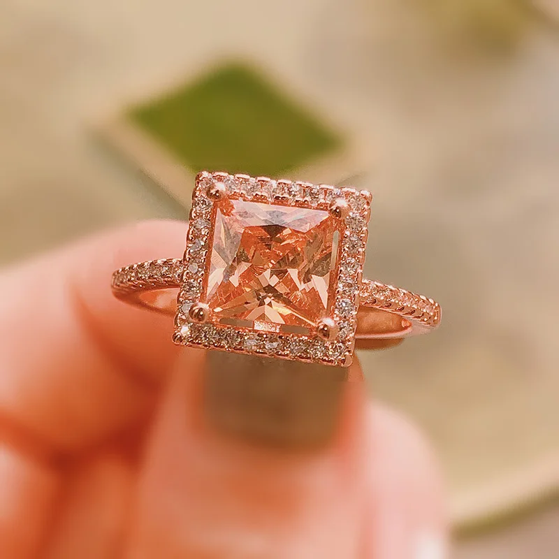 Cute Female Geometric 925 Silver Ring Luxury Large CZ Stone Ring Fashion Rose Gold Filled Jewelry Party Wedding Ring Female
Cute Female Geometric 925 Silver Ring Luxury Large CZ Stone Ring Fashion Rose Gold Filled Jewelry Party Wedding Ring Female
