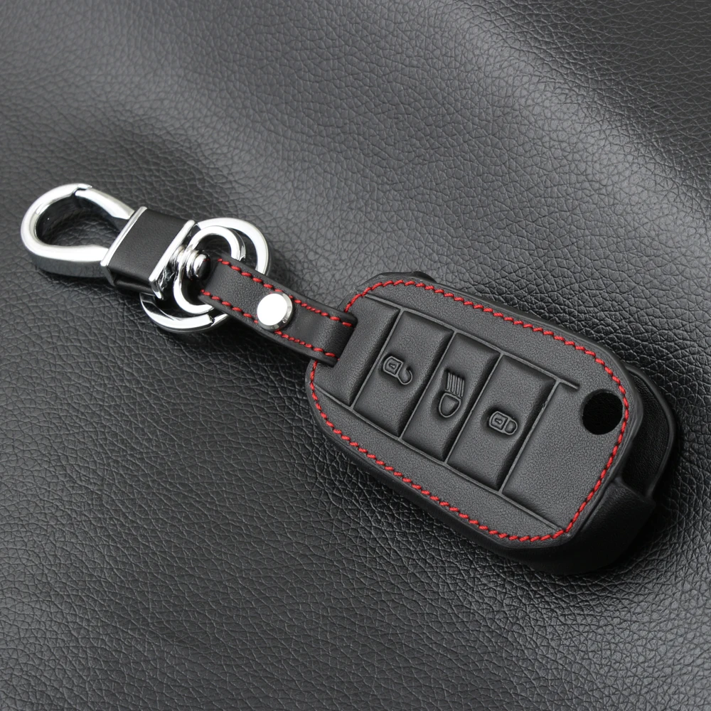 Keyless Remote Key Fob Genuine Leather Case Skin Cover Protector For Peugeot 3008 208 308 508 408 2008 RCZ 307 3 Button Folding
Keyless Remote Key Fob Genuine Leather Case Skin Cover Protector For Peugeot 3008 208 308 508 408 2008 RCZ 307 3 Button Folding