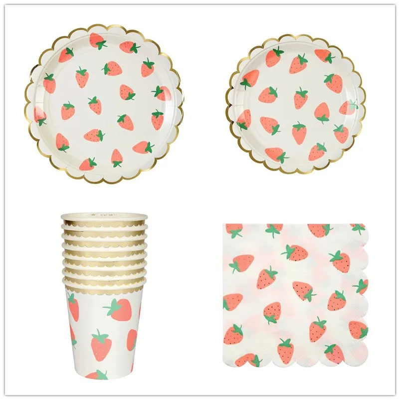 Summer Fruits Strawberry Paper Plates Disposable Party Plates Cups Napkins for a Tea Party Picnic BBQ Birthday
Summer Fruits Strawberry Paper Plates Disposable Party Plates Cups Napkins for a Tea Party Picnic BBQ Birthday