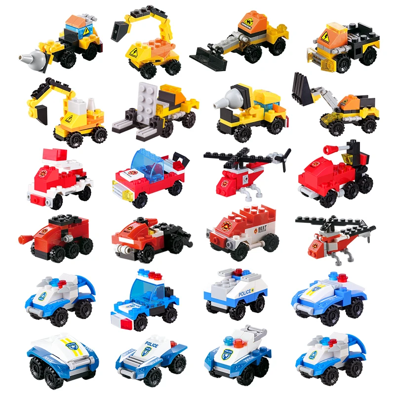 City Cars Model Building Blocks Engineer Firefighting Police 4sets/ lot Educational DIY Vehicle Learning Toys For Children
City Cars Model Building Blocks Engineer Firefighting Police 4sets/ lot Educational DIY Vehicle Learning Toys For Children