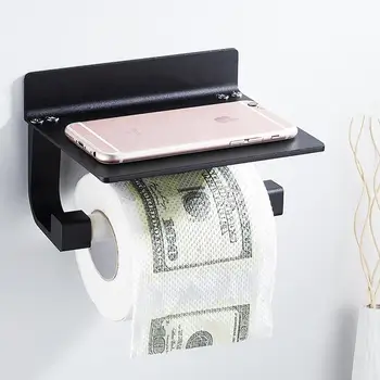 Nail Free Bathroom Paper Phone Holder with Shelf Bathroom Mobile Phones Towel Rack Never Rust Toilet Paper Holder Tissue Boxes
Nail Free Bathroom Paper Phone Holder with Shelf Bathroom Mobile Phones Towel Rack Never Rust Toilet Paper Holder Tissue Boxes