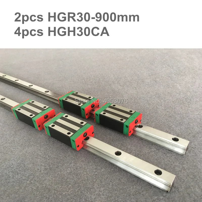 

HGR original hiwin 2 pcs HIWIN linear guide HGR30- 900mm Linear rail with 4 pcs HGH30CA linear bearing blocks for CNC parts