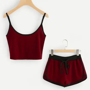 Shorts Set Wine Red Drawstring 2 Piece Outfits For Women Ensemble Femme 2 Pieces Pantalon
Shorts Set Wine Red Drawstring 2 Piece Outfits For Women Ensemble Femme 2 Pieces Pantalon