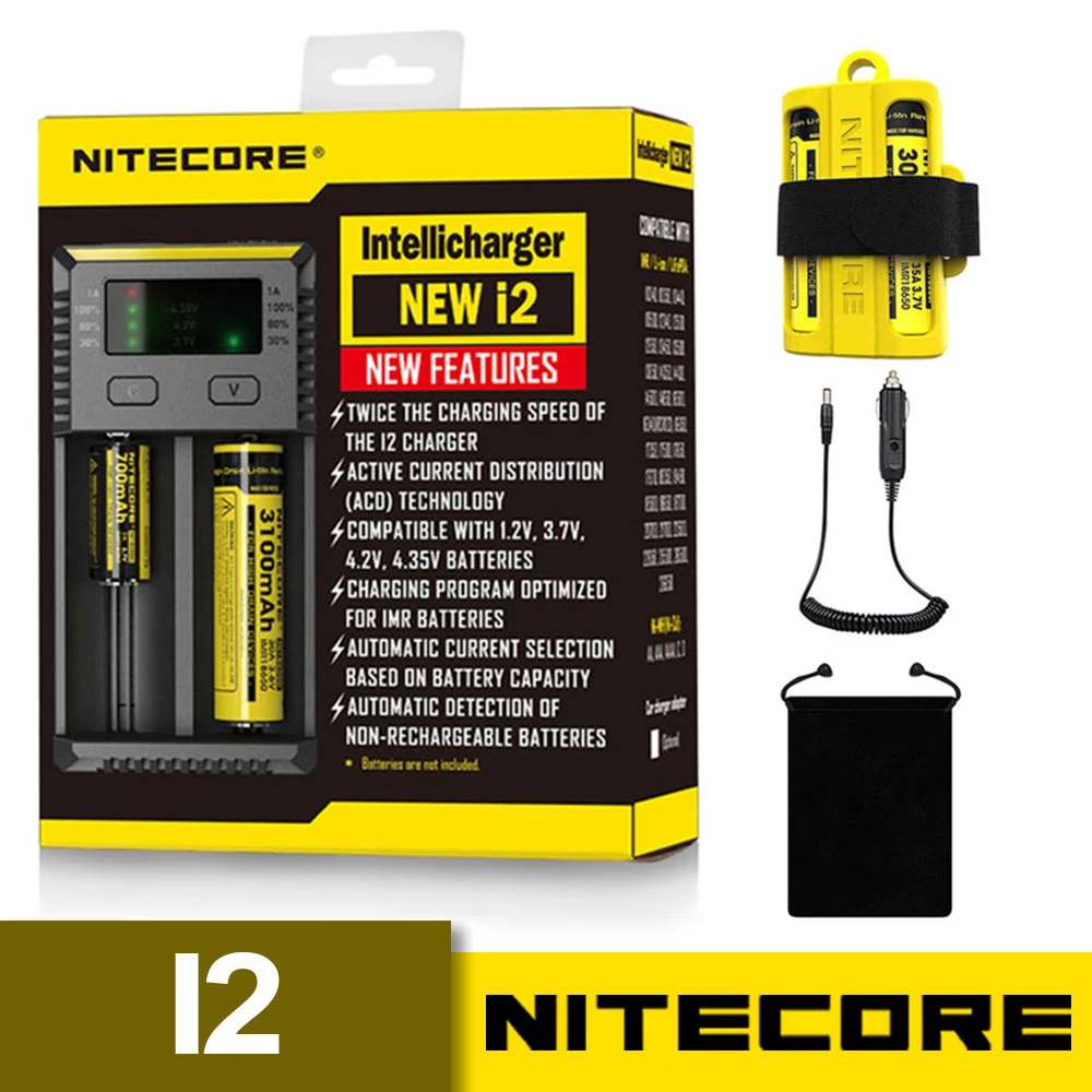 Original Nitecore New I2 Digicharger LCD Intelligent Circuitry Global Insurance li-ion 18650 14500 16340 26650 Battery Charger
Original Nitecore New I2 Digicharger LCD Intelligent Circuitry Global Insurance li-ion 18650 14500 16340 26650 Battery Charger