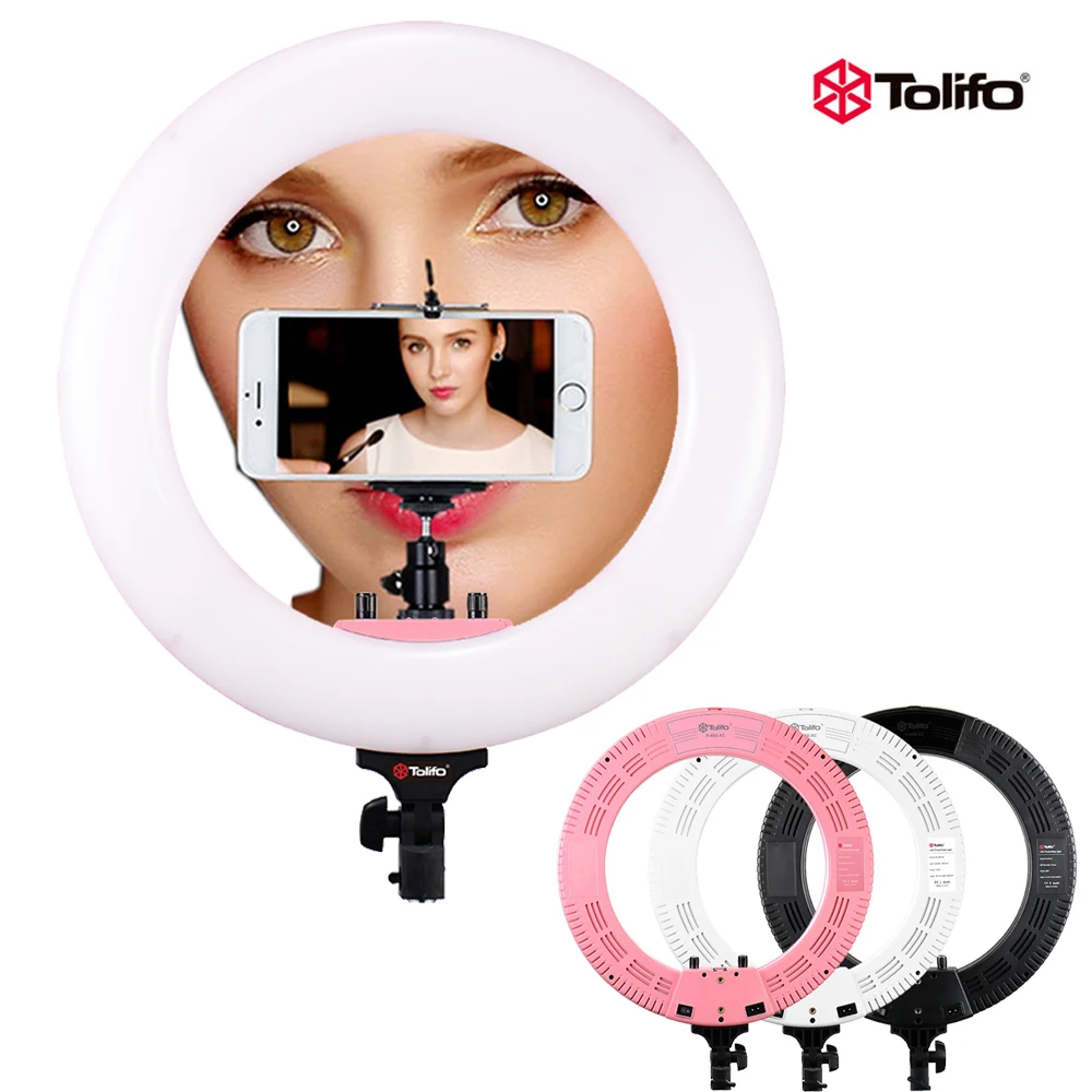 Tolifo 48W 432 LED Bi-Color 3200K-5600K & Dimmable Video LED Ring Light Lamp for Camera Photo Studio Phone Video Live
Tolifo 48W 432 LED Bi-Color 3200K-5600K & Dimmable Video LED Ring Light Lamp for Camera Photo Studio Phone Video Live