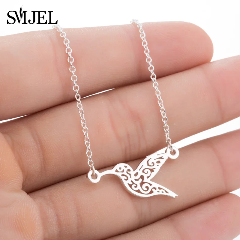 SMJEL Boho Geometric Hummingbird Necklace Women Cute South America Wild Animal Bird Necklaces Collier Wholesale Jewelry Gifts
SMJEL Boho Geometric Hummingbird Necklace Women Cute South America Wild Animal Bird Necklaces Collier Wholesale Jewelry Gifts