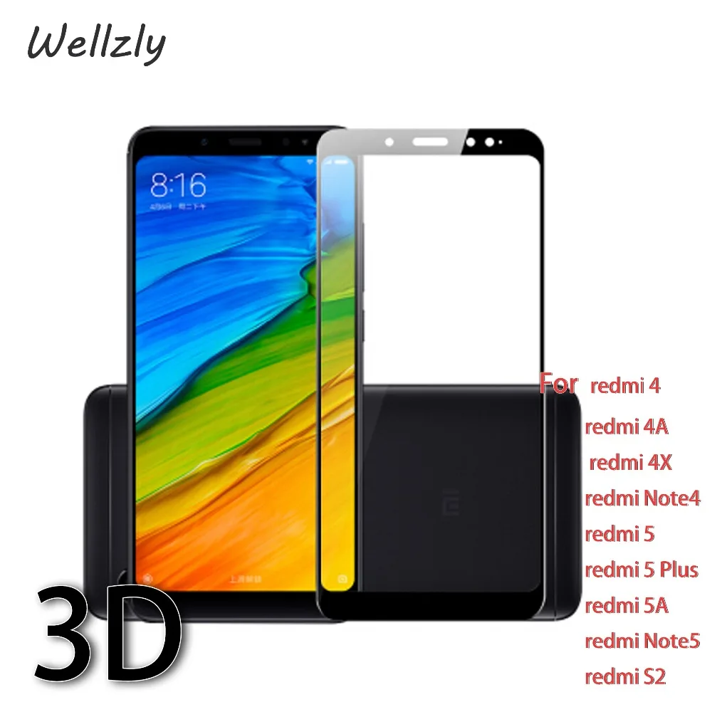 Wellzly 2 шт. Экран протектор Стекло для Xiaomi Redmi 5 Plus 5A Примечание 6 iPad Pro Полное