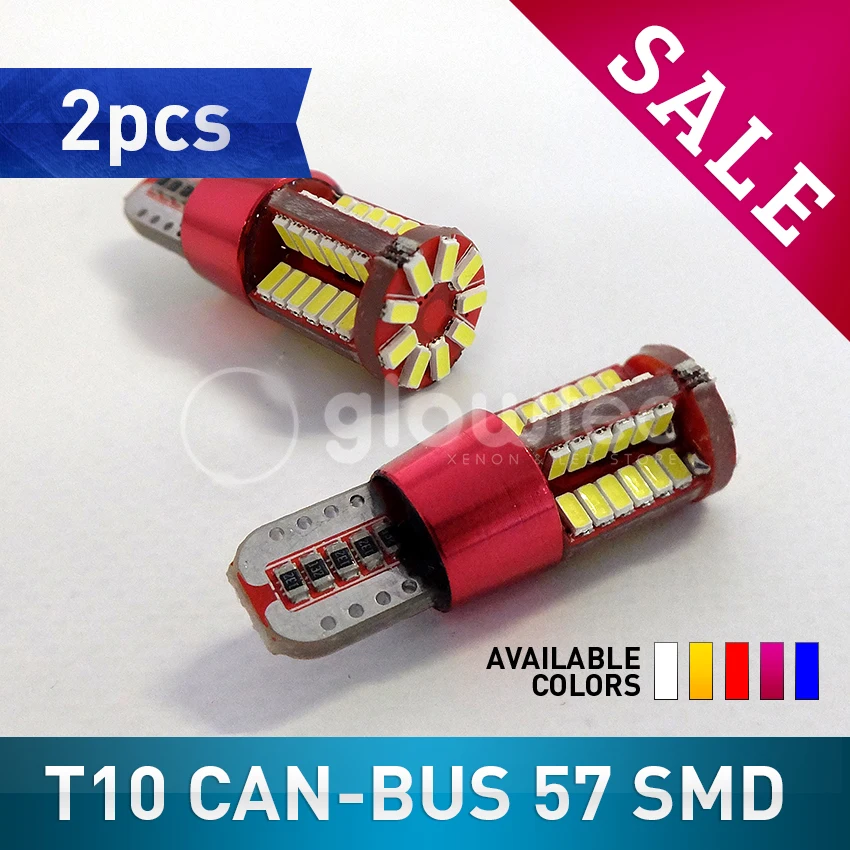 2 шт. T10 LED CANBUS SMD 192 2825 w5w супер яркий 57smd без ошибок лампочки Автомобильные маркер Авто клиновидные лампы 12В GLOWTEC
2 шт. T10 LED CANBUS SMD 192 2825 w5w супер яркий 57smd без ошибок лампочки Автомобильные маркер Авто клиновидные лампы 12В GLOWTEC