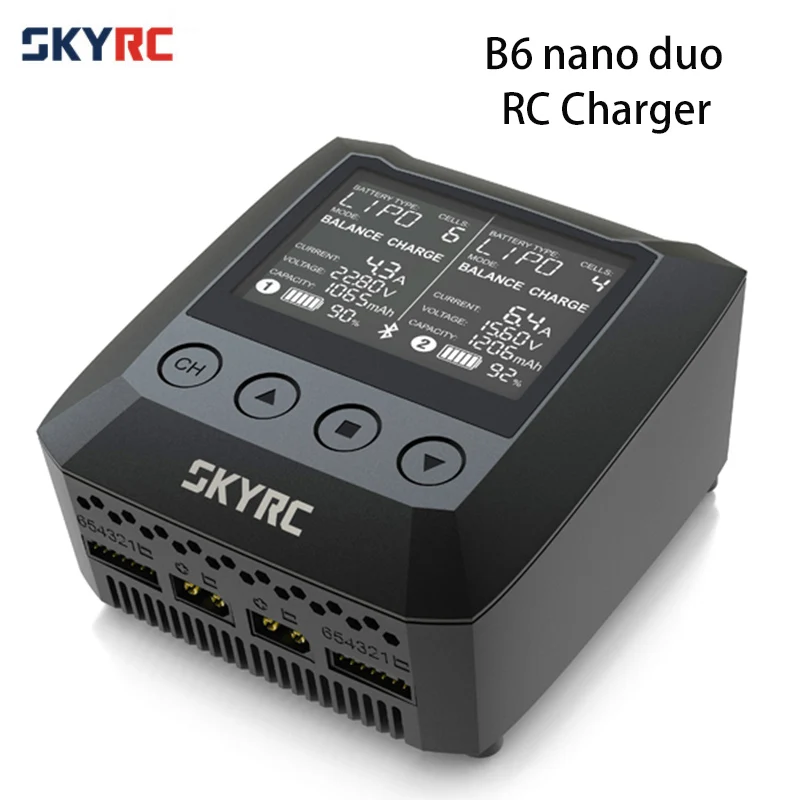 Origina SKYRC B6 Nano Duo 2X100W 15A AC Bluetooth Smart Battery Charger Discharger Support SkyCharger APP
Origina SKYRC B6 Nano Duo 2X100W 15A AC Bluetooth Smart Battery Charger Discharger Support SkyCharger APP