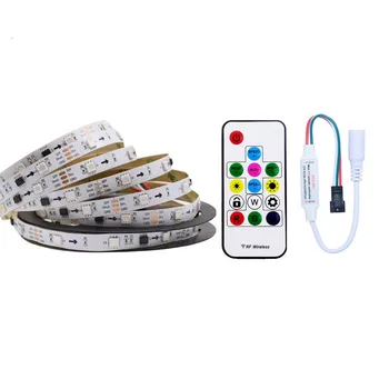 12V 5050 RGB Dream color LED Strip Lamp Individually Addressable 30/60led/m External IC Pixel Strip Light DC 14key RF Controller
12V 5050 RGB Dream color LED Strip Lamp Individually Addressable 30/60led/m External IC Pixel Strip Light DC 14key RF Controller