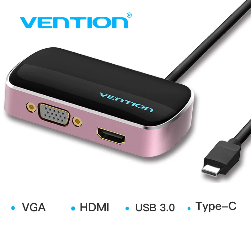Vention USB Type C Hub to HDMI VGA USB 3.0 Female Converter Adapter Type-c Converter For Macbook Chromebook Pixel USB C HDMI VGA
Vention USB Type C Hub to HDMI VGA USB 3.0 Female Converter Adapter Type-c Converter For Macbook Chromebook Pixel USB C HDMI VGA