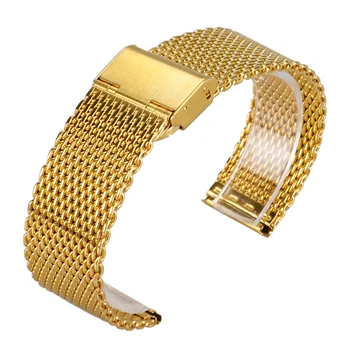 20mm 22mm Golden Stainless Steel Mesh Watch Bands Hook Buckle Bracelet Watch Strap For Hour Watch Replacement 
20mm 22mm Golden Stainless Steel Mesh Watch Bands Hook Buckle Bracelet Watch Strap For Hour Watch Replacement