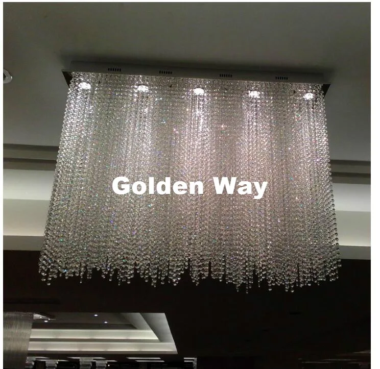 Modern European L80cm W30cm GU10 AC Crystal Pendant Modern Living Room Kroonluchter Lamparas De Cristal LED Pendant Lighting
Modern European L80cm W30cm GU10 AC Crystal Pendant Modern Living Room Kroonluchter Lamparas De Cristal LED Pendant Lighting