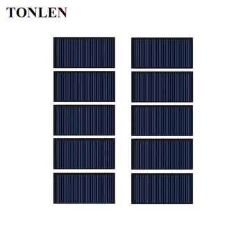 TONLEN 10Pcs Solar Panel 5V 60mA Epoxy Solar Cell DIY Polycrystalline Silicon Mini Battery Power Charger Module Solar 68*36mm
TONLEN 10Pcs Solar Panel 5V 60mA Epoxy Solar Cell DIY Polycrystalline Silicon Mini Battery Power Charger Module Solar 68*36mm