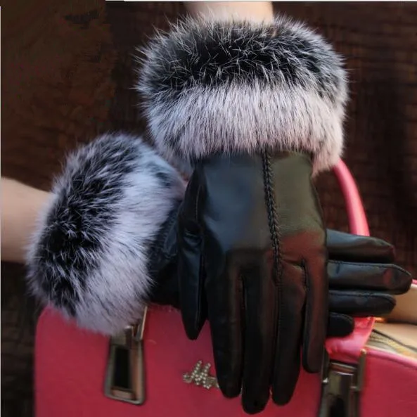 Female leather gloves real rabbit fur mouth autumn and winter plus velvet warm sheepskin gloves wholesale
Female leather gloves real rabbit fur mouth autumn and winter plus velvet warm sheepskin gloves wholesale