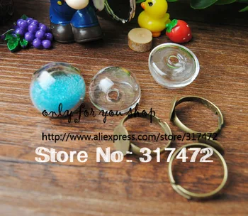 100set/lot 20MM Mushroom-shaped Bubble Liquid Rings Glass Globe Bubble Vial rings Liquid Metal Mesh Ring
100set/lot 20MM Mushroom-shaped Bubble Liquid Rings Glass Globe Bubble Vial rings Liquid Metal Mesh Ring
