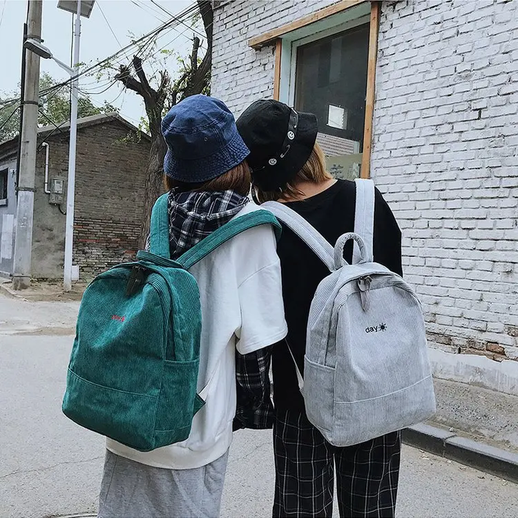 Fashion Preppy Style Schoolbags Soft Corduroy Backpacks 2019 New Arrival Female Students School Bags Shoulder Bags
Fashion Preppy Style Schoolbags Soft Corduroy Backpacks 2019 New Arrival Female Students School Bags Shoulder Bags