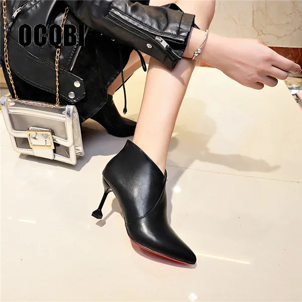 Red Bottom High Heel Boots Women Autumn Winter Fashion Ankle Boots 2018 Black Matte Pointed Toe Ladies Shoes Sexy Zipper Booties
Red Bottom High Heel Boots Women Autumn Winter Fashion Ankle Boots 2018 Black Matte Pointed Toe Ladies Shoes Sexy Zipper Booties
