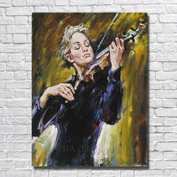Big Size Hand Painted Canvas Art Women Play Violin Oil Paintings Modern Decoration Wall Art Living Room Decor no Framed
Big Size Hand Painted Canvas Art Women Play Violin Oil Paintings Modern Decoration Wall Art Living Room Decor no Framed