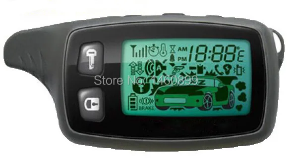 TW 9010 LCD Remote Control Key Fob for Russian Version Tomahawk TW9010 two way car alarm system Tomahawk TW-9010
