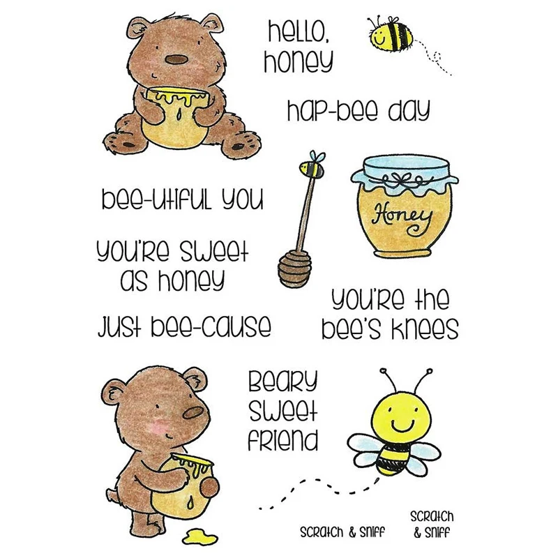 Bears and Honey Clear Stamps for DIY Scrapbooking DIY Craft Making Fun Decoration Transparent Stempels New 2019 Silicone Seal
Bears and Honey Clear Stamps for DIY Scrapbooking DIY Craft Making Fun Decoration Transparent Stempels New 2019 Silicone Seal