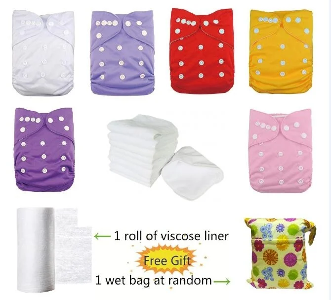 6 PCS Baby Girl One Size Washable Waterproof Snaps Adjustable Baby Cloth Diaper Nappy With 6 Inserts
6 PCS Baby Girl One Size Washable Waterproof Snaps Adjustable Baby Cloth Diaper Nappy With 6 Inserts