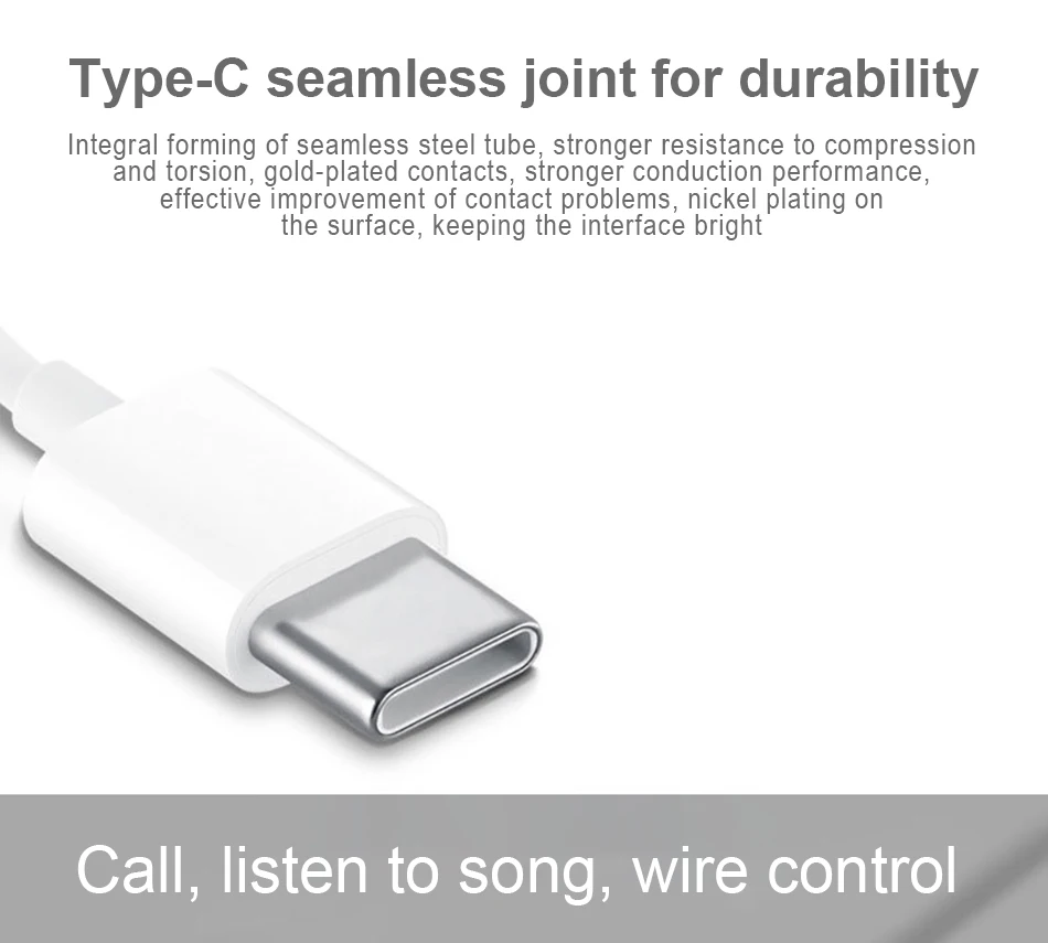 !ACCEZZ USB Type C To 3.5mm Audio Adapter For Huawei Mate 10 Pro Xiaomi 6 5 Mix 2 Calling Listening Earphone Connector Aux Cable (6)