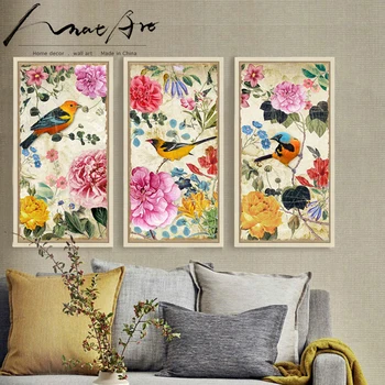 Vintage floral bird Long painting 3 piece canvas art Vertical rectangle wall pictures for living room posters and prints kitchen
Vintage floral bird Long painting 3 piece canvas art Vertical rectangle wall pictures for living room posters and prints kitchen