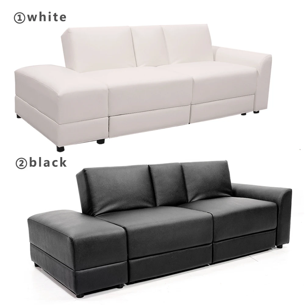 Image Functional Sofa Bed PU Sectional Sofa Lounge Storage Drawer Living Room Furniture HOT SALE