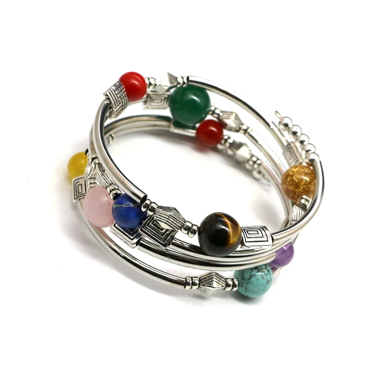 New natural stone agates bead multi - loop bracelet Chakra multi - layer bracelet
New natural stone agates bead multi - loop bracelet Chakra multi - layer bracelet