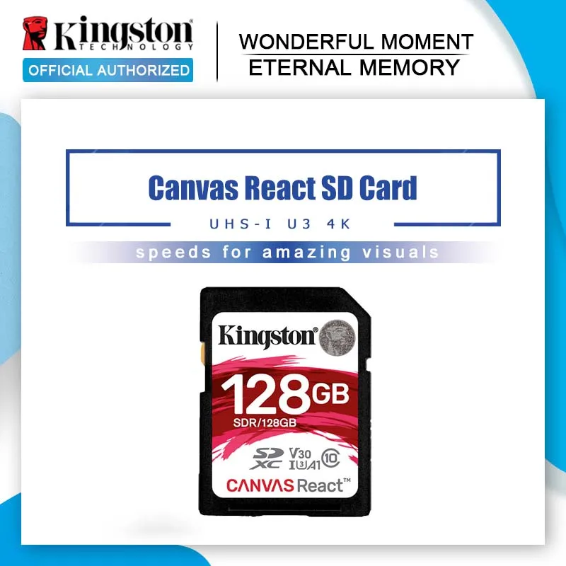 

Kingston SDA3 Memory Cards 32GB 64GB 128GB 256GB Flash Card UHS-I U3 Class 10 SD Card SDXC 90MB/S C10