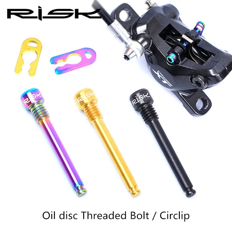 RISK 2 pcs Bike Hydraulic Disc Brake Thread Bolt + Circlip For Shimano Pad MTB Bicycle Titanium Alloy Screw Plug
RISK 2 pcs Bike Hydraulic Disc Brake Thread Bolt + Circlip For Shimano Pad MTB Bicycle Titanium Alloy Screw Plug