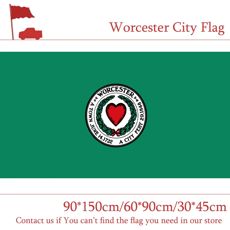 Worcester City Flag Of Massachusetts State 90*150cm 60*90cm 40*60cm Car Flag Custom 3x5ft 100d Polyester
Worcester City Flag Of Massachusetts State 90*150cm 60*90cm 40*60cm Car Flag Custom 3x5ft 100d Polyester