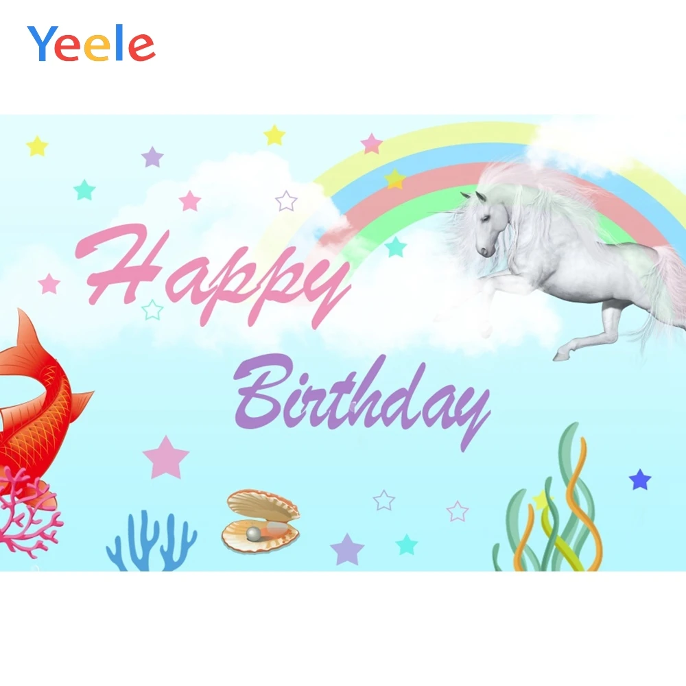 Yeele White Unicorn Underwater World Rainbow Birthday Photography Backgrounds Customized Photographic Backdrops for Photo Studio
Yeele White Unicorn Underwater World Rainbow Birthday Photography Backgrounds Customized Photographic Backdrops for Photo Studio