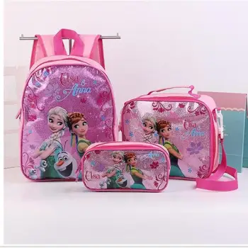 Fashion 3 Pcs/Set Kids Girls Cartoon Elsa Princess Schoolbags Cute Kids Backpacks Children School bag
Fashion 3 Pcs/Set Kids Girls Cartoon Elsa Princess Schoolbags Cute Kids Backpacks Children School bag
