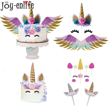 1set Unicorn Party Creative Unicornio Wings Cake Toppers For Decor Kids 1st Birthday Party Sparkly Colorful Wings Cupcake Topper
1set Unicorn Party Creative Unicornio Wings Cake Toppers For Decor Kids 1st Birthday Party Sparkly Colorful Wings Cupcake Topper