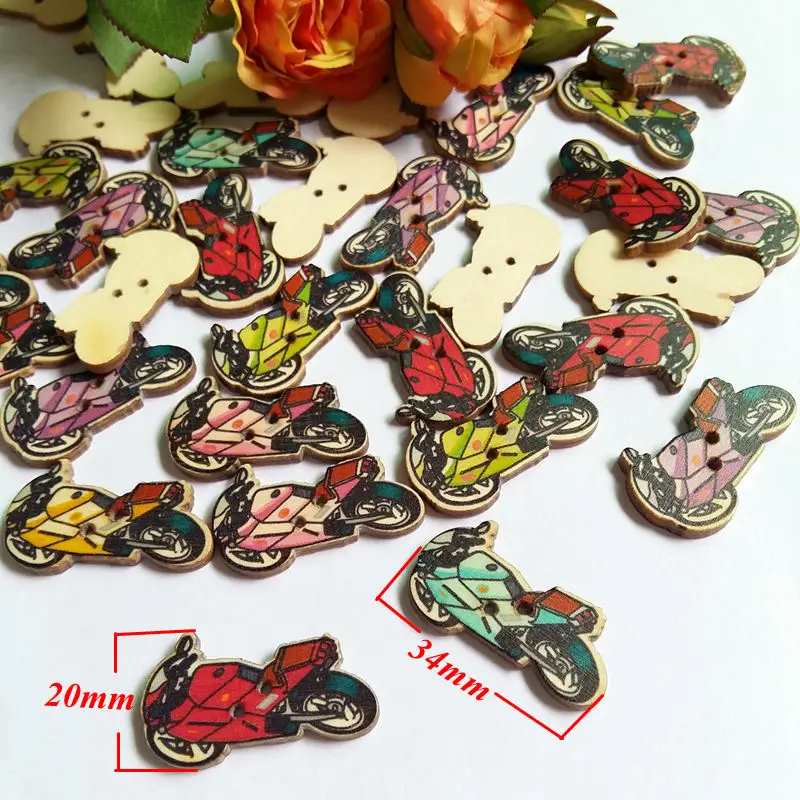 30Pcs/pack Wooden Buttons Sewing Buttons motorcycle Scrapbooking 2 Holes Mixed Wood Decorative Buttons 34x20mm Button
30Pcs/pack Wooden Buttons Sewing Buttons motorcycle Scrapbooking 2 Holes Mixed Wood Decorative Buttons 34x20mm Button
