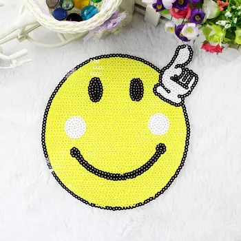 Embroidery sew On Smile face sequins Patches Clothes Appliques Sew On Motif Badge DIY Clothing Bag
Embroidery sew On Smile face sequins Patches Clothes Appliques Sew On Motif Badge DIY Clothing Bag