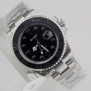 40mm Bliger Sapphire Glass Brushed Finished Black Dial Ceramic Bezel Automatic Men' Watch
40mm Bliger Sapphire Glass Brushed Finished Black Dial Ceramic Bezel Automatic Men' Watch