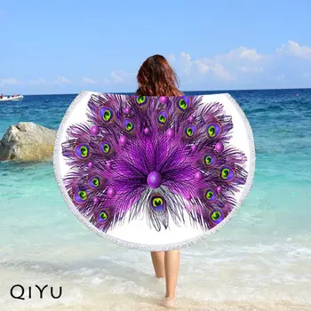 Purple Peacock Feathers Round Beach Towel Microfiber Bath Towel Yoga Mat Tassels Blanket Gift Home Decor 002, free shipping
Purple Peacock Feathers Round Beach Towel Microfiber Bath Towel Yoga Mat Tassels Blanket Gift Home Decor 002, free shipping