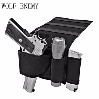 Adjustable Under Mattress Bedside Pistol Holster Car Seat Desk Closet Gun Handgun Holster with Flashlight Loop Magazine Holder
Adjustable Under Mattress Bedside Pistol Holster Car Seat Desk Closet Gun Handgun Holster with Flashlight Loop Magazine Holder
