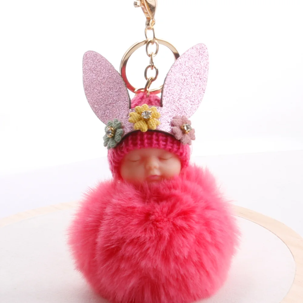 Rabbit head sleeping cute doll hair ball key ring Female bag hanging ornaments rabbit ear rhinestone hair ball pendant
Rabbit head sleeping cute doll hair ball key ring Female bag hanging ornaments rabbit ear rhinestone hair ball pendant