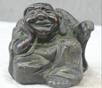 Chinese China Folk Handmade Old Brass Bronze Statue Bodhidharma Buddha Sculpture
Chinese China Folk Handmade Old Brass Bronze Statue Bodhidharma Buddha Sculpture