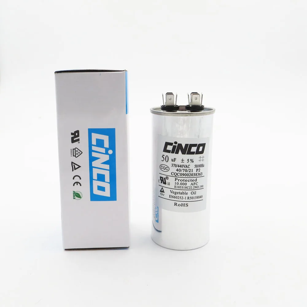 Compressor Running Capacitors 50uF 370VAC 440VAC Refrigerator Air Conditioner CBB65 Aluminum Can P2 CBB65A-1 50mfd 50mf 450V
Compressor Running Capacitors 50uF 370VAC 440VAC Refrigerator Air Conditioner CBB65 Aluminum Can P2 CBB65A-1 50mfd 50mf 450V