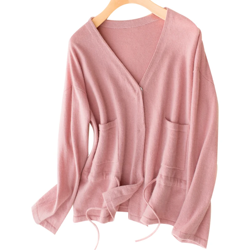 High Quality 5Colors Women Cardigans 100% Pure Goat Cashmere Knitted Sweater Winter New Fashion Jackets Female Vneck Jumpers Top
High Quality 5Colors Women Cardigans 100% Pure Goat Cashmere Knitted Sweater Winter New Fashion Jackets Female Vneck Jumpers Top