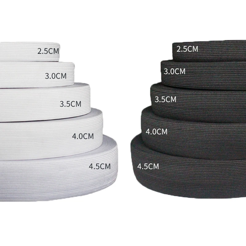 Elastic Band 5M 3/6/10/12/15/20/25/30/35/40/45MM White and Black Nylon Elastic Bands Garment Trousers Sewing DIY Accessories
Elastic Band 5M 3/6/10/12/15/20/25/30/35/40/45MM White and Black Nylon Elastic Bands Garment Trousers Sewing DIY Accessories